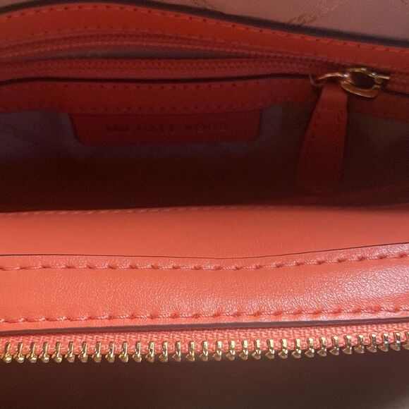 NWT Michael Kors RAVEN LEATHER BACKPACK Pink Grapefruit Peach Purse Spring - Picture 12 of 13